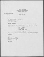 Appointment letter from Governor William P. Clements, Jr., to Secretary of State George S. Bayoud, Jr., August 24, 1989