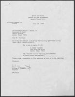 Appointment letter from Governor William P. Clements, Jr., to Secretary of State George S. Bayoud, Jr., July 28, 1989