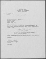 Appointment letter from Governor William P. Clements, Jr., to Secretary of State George S. Bayoud, Jr., December 21, 1989