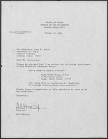 Appointment letter from Governor William P. Clements, Jr., to Secretary of State Jack Rains, October 17, 1988