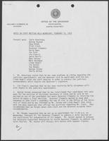 Meeting notes regarding The War on Drugs, Feburary 15, 1979