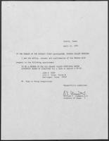 Appointment letter from William P. Clements, Jr. to the Senate, April 16, 1990