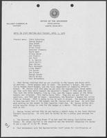Notes on Staff Meeting Held April 3, 1979