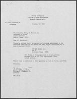 Appointment Letter from William P. Clements to George S. Bayoud, Jr., November 10, 1989