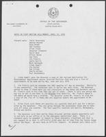 Meeting notes regarding Lester Roloff, April 23, 1979