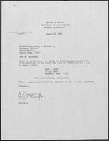 Appointment Letter from William P. Clements to George S. Bayoud, Jr., August 24, 1989