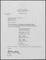 Appointment Letter from William P. Clements to George S. Bayoud, Jr., November 22, 1989