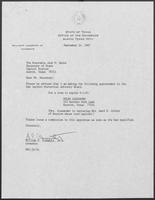Appointment Letter from William P. Clements to Jack M. Rains, September 24, 1987