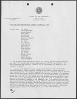 Notes on Staff Meeting held Tuesday, October 23, 1979