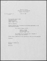 Appointment Letter from William P. Clements to Jack M. Rains, July 29, 1987