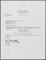 Appointment letter from William P. Clements to George S. Bayoud, Jr., August 16, 1990