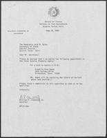 Appointment letter from William P. Clements to Jack M. Rains, June 18, 1987