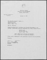 Appointment letter from William P. Clements to George S. Bayoud, Jr., October 30, 1990