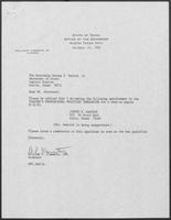 Appointment letter from William P. Clements to George S. Bayoud, Jr., December 15, 1989
