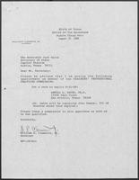 Appointment letter from William P. Clements, to Secretary of State, Jack Rains, August 19, 1988