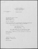 Appointment letter from William P. Clements to Jack M. Rains, October 28, 1987