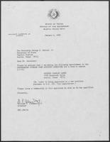 Appointment letter from William P. Clements to George S. Bayoud, Jr., January 4, 1990