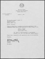 Appointment letter from William P. Clements to George S. Bayoud, Jr., January 4, 1990