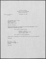 Appointment letter from William P. Clements to Jack M. Rains, September 28, 1988