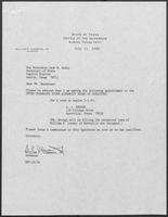Appointment letter from William P. Clements to Jack M. Rains, July 12, 1988