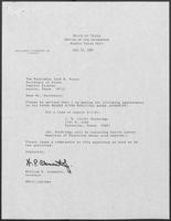 Appointment letter from William P. Clements to Jack M. Rains, July 23, 1987