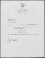 Appointment letter from William P. Clements to Jack M. Rains, November 20, 1987