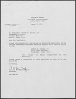 Appointment letter from William P. Clements to George S. Bayoud, Jr., August 10, 1990
