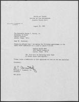 Appointment letter from William P. Clements to George S. Bayoud, Jr., August 28, 1989