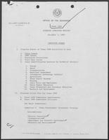 Agenda for Texas 2000 Steering Committee Meeting, Tentative Agenda, December 2, 1980