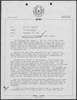 Memo from Jim Kaster to William P. Clements, Jr., regarding legislative program for next session, September 16, 1982