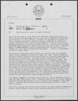 Memo from David A. Dean to Governor William P. Clements, Jr., regarding state funding for juvenile probation subsidies, September 19, 1980