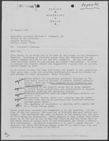 Letter from Jim Hendricks to Governor William P. Clements, Jr., August 26, 1980