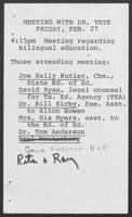 Notes from meeting regarding bilingual education, February  27, 1981