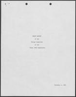 Draft of report titled "Texas 2000 Commission, Energy Committee", November 4, 1981