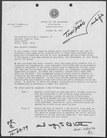 Letter from Edward O. Vetter to William P. Clements, Jr., October 26, 1979