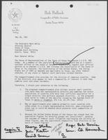 Letter from Bob Bullock to Mark White, May 28, 1981