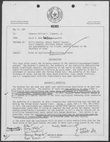 Memo from David Dean to Governor William P. Clements, Jr., regarding Brief on Redistricting Process, May 12, 1981