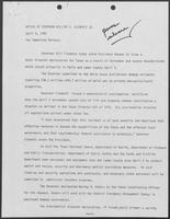 News release from Office of Governor William P. Clements, Jr., regarding federal disaster assistance, April 6, 1982