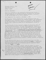 Letter from William Bradford Reynolds to David Dean, Secretary of State