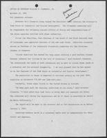 Press Release declaring the formation of the Governor's Task Force on Industrial and Tourist Development, October 22, 1981