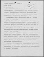 Press Release declaring the creation of the Task force on Foreign Investments in Texas, October 16, 1981