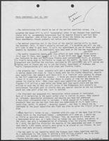 Press conference brief, July 30, 1981