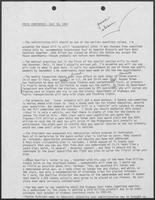 Press conference brief, July 30, 1981