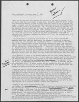 Notes with key points for Press Conference, June 11, 1981