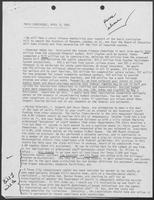 Notes with key points for Press Conference, April 3, 1981
