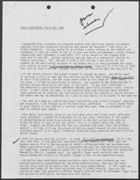 Notes with key points for Press Conference, March 26, 1981