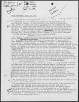 Notes with key points for Press Conference, March 20, 1981