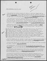 Notes with key points for Press Conference, March 13, 1981