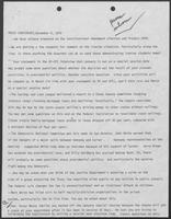 Briefing for Governor William P. Clements, Jr., press conference questions, November 9, 1979