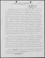 Proposed talking notes for meeting with presidents and chairmen of the boards of regents of universities, undated